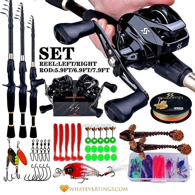 1.8-2.4m Telescopic Casting Fishing Combo Portable Ultralight Rod Outdoors Color : White|Sky Blue 