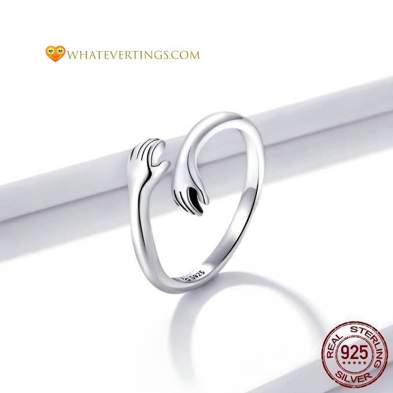 925 Sterling Silver Hug Ring Rings Gem Color : Gold|Rose Gold|Silver 925 Sterling Silver Hug Ring Rings Gem Color : Gold|Rose Gold|Silver