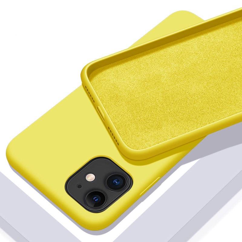 Solid Color Soft Silicone Case for iPhone Phone Accessories Phone Model: iPhone SE 2020|iPhone 5, 5S, SE|iPhone 6, 6S|iPhone 6S Plus|iPhone 6 Plus|iPhone 7|iPhone 8|iPhone 7 Plus|iPhone 8 Plus|iPhone X, XS|iPhone XR|iPhone XS Max|iPhone 11|iPhone 11 Pro|iPhone 11 Pro Max|iPhone 12 Mini|iPhone 12|iPhone 12 Pro|iPhone 12 Pro Max Color: Yellow 