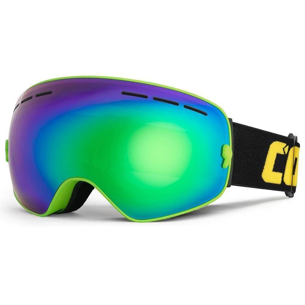 UV400 Anti-Fog Big Double Layer Ski Goggles Outdoors Color : Frame White|Frame Black|Frame Green|Frame Red|Frame Blue|Orange and Black|Blue Lens Black Fram|Black Frame Red Lens|Lense Silver|White Silver|White Pink|Frame Orange|White Black|White Purple|White blue|All Black|Frame Pink 