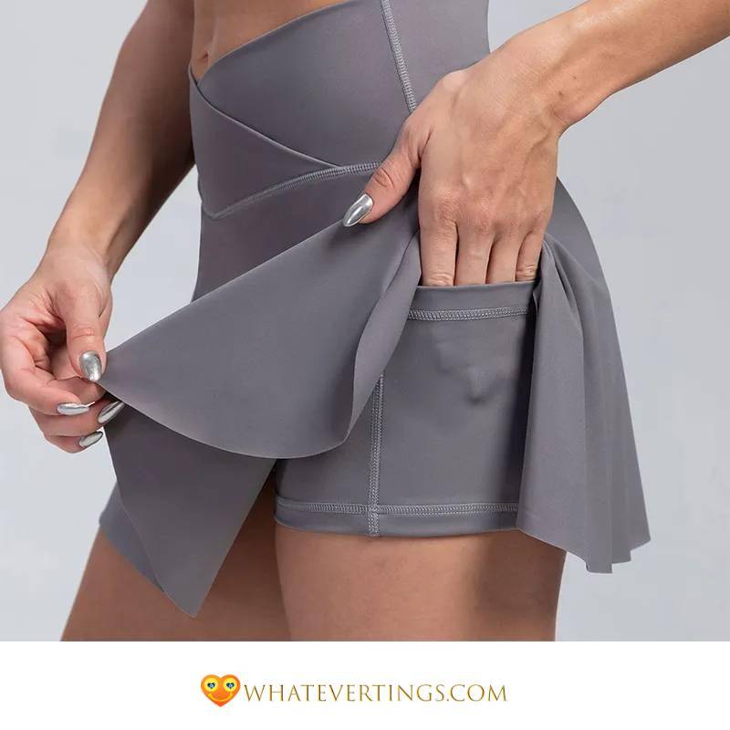 Tennis Skirt with Pockets Erotic Lingerie Color : Bluish Violet|Black|Bean Paste|Orange|Light Blue|Grass Green|Rose Pink|Grey|Light Pink|White 