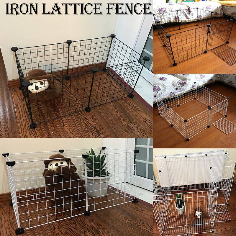 Foldable Iron Pet Fence Pet Stuff Color : White With Door|Black With Door|Black Without Door|White Without Door Foldable Iron Pet Fence Pet Stuff Color : White With Door|Black With Door|Black Without Door|White Without Door