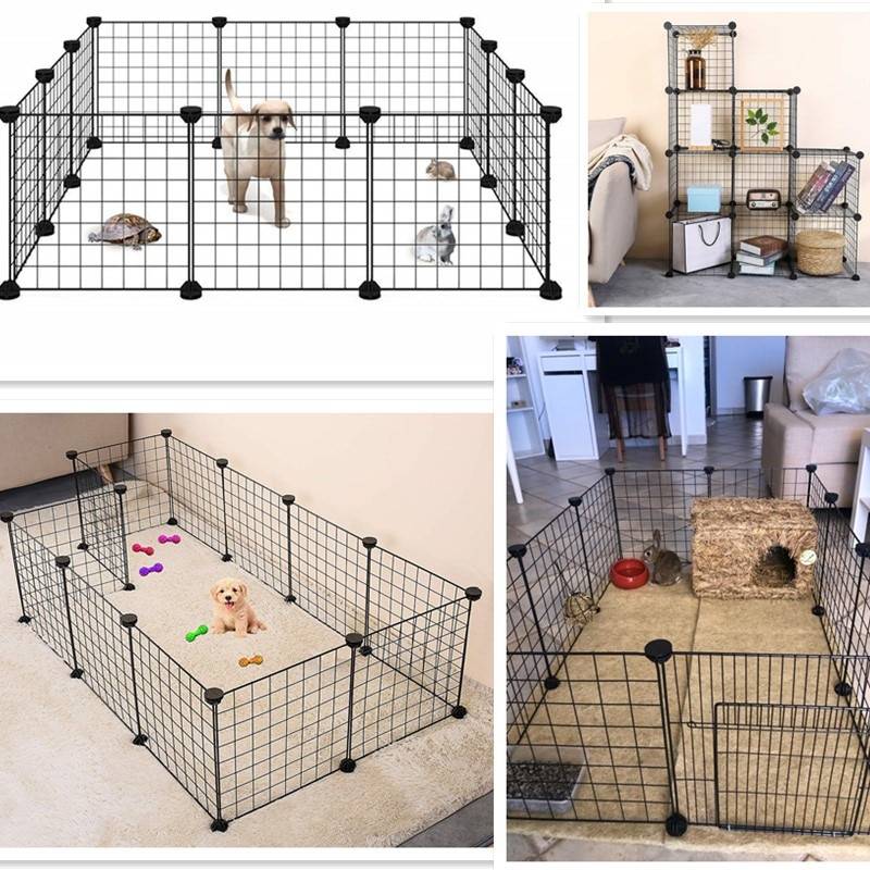 Foldable Iron Pet Fence Pet Stuff Color : White With Door|Black With Door|Black Without Door|White Without Door Foldable Iron Pet Fence Pet Stuff Color : White With Door|Black With Door|Black Without Door|White Without Door