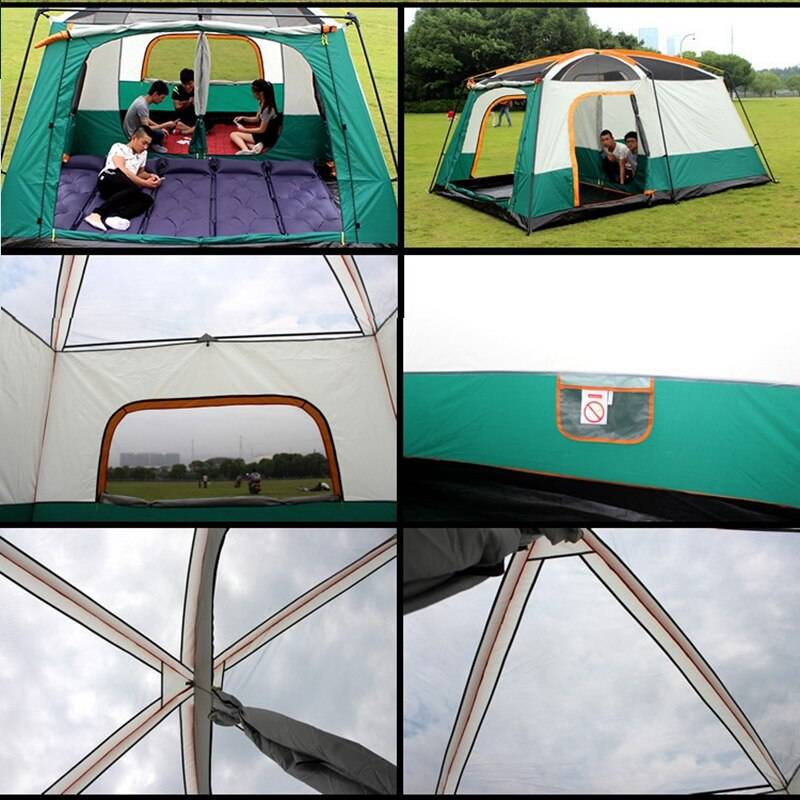 Ultra Large Picnic Tent Outdoors Color : green|blue|brown|brown cqd|blue cqd|green shuidai|blue shuidai|brown shuidai|green cqd 