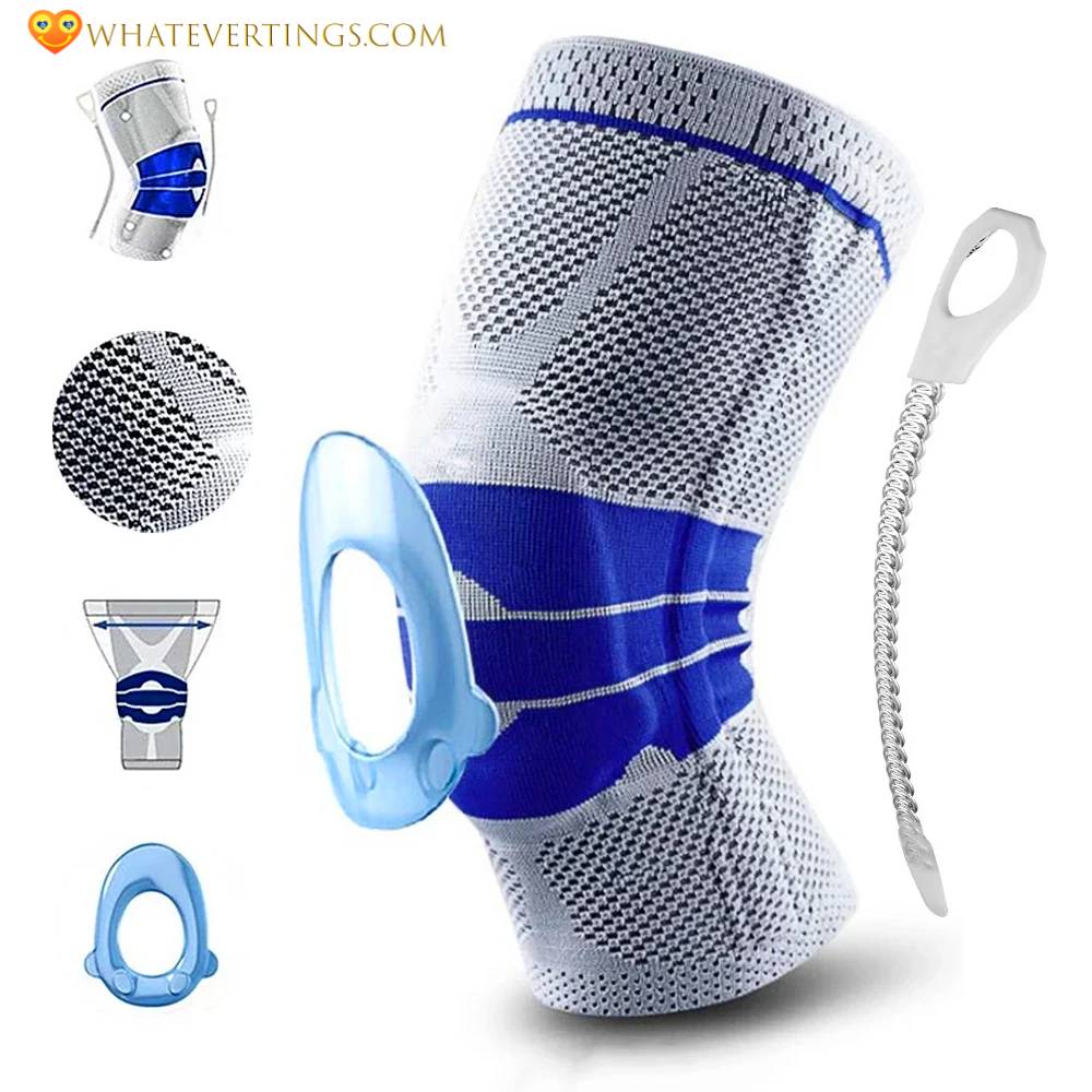 Protective Compression Knee Bandage Health & Beauty Color : 1PCS Gray-blue|1PCSblack-red|1PCS black-purple 