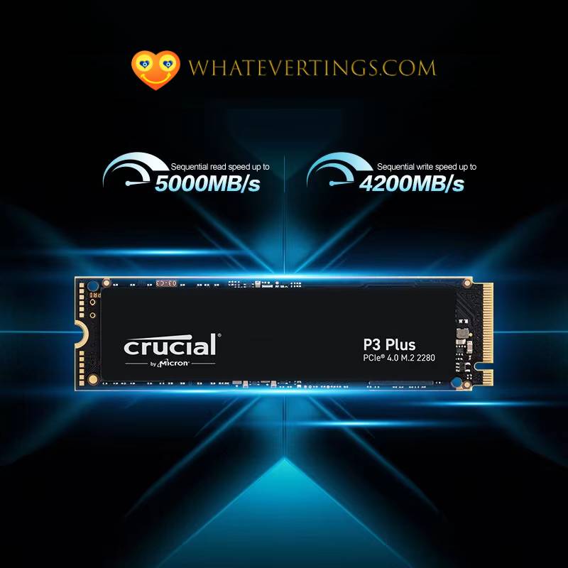 Crucial P3 Plus NVMe M.2 SSD Consumer Electronics SSD Capacity : 500GB|1TB|2TB 