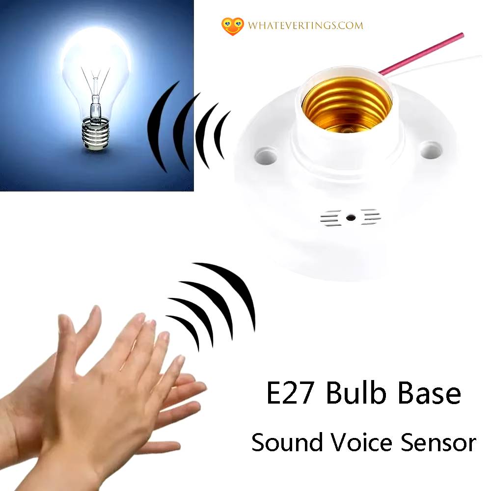 E27 Screw Lamp Base with activated Sound & Light control Consumer Electronics Color : E27 