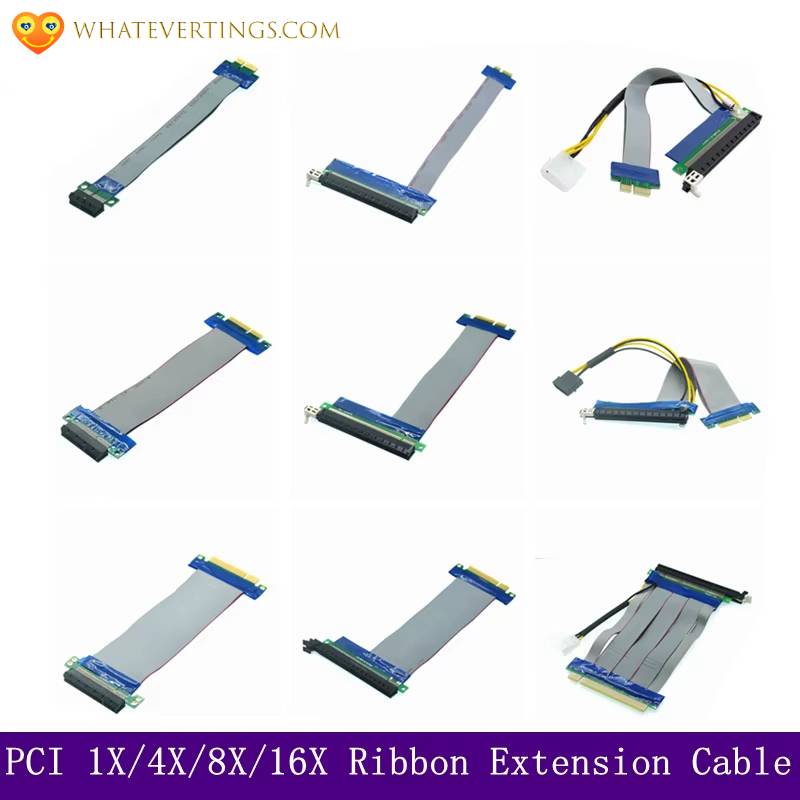 PCI-E 1X 4X 8 16X To 1X Ribbon Extension Cable Consumer Electronics Color : 1X-16X|1X-16X-Power|4X-4X|4X-16X|4X-16X-Power|8X-8X|8X-16X|16X-16X|16X-16X-Power|1X-1X 