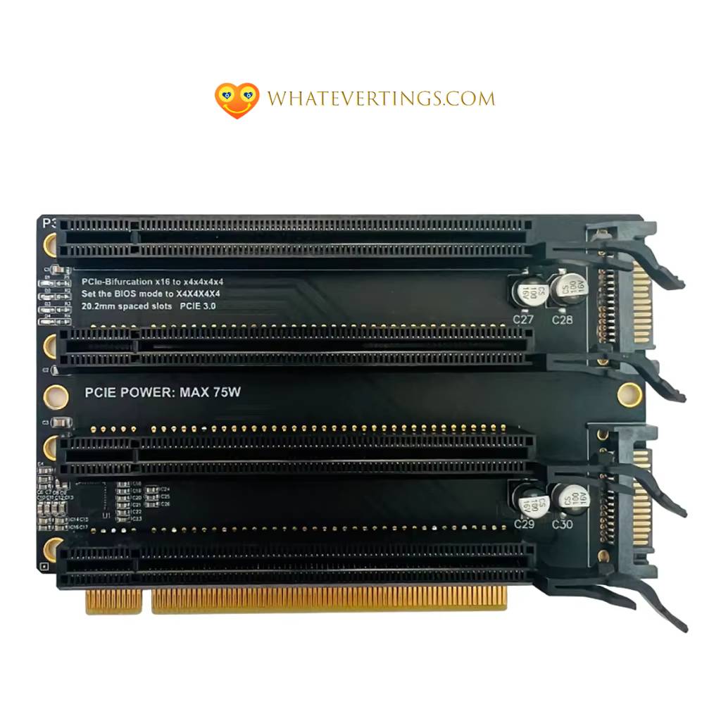 PCIe-Bifurcation x16 to x4x4x4x4 Expansion Card Consumer Electronics Ships From : CN 